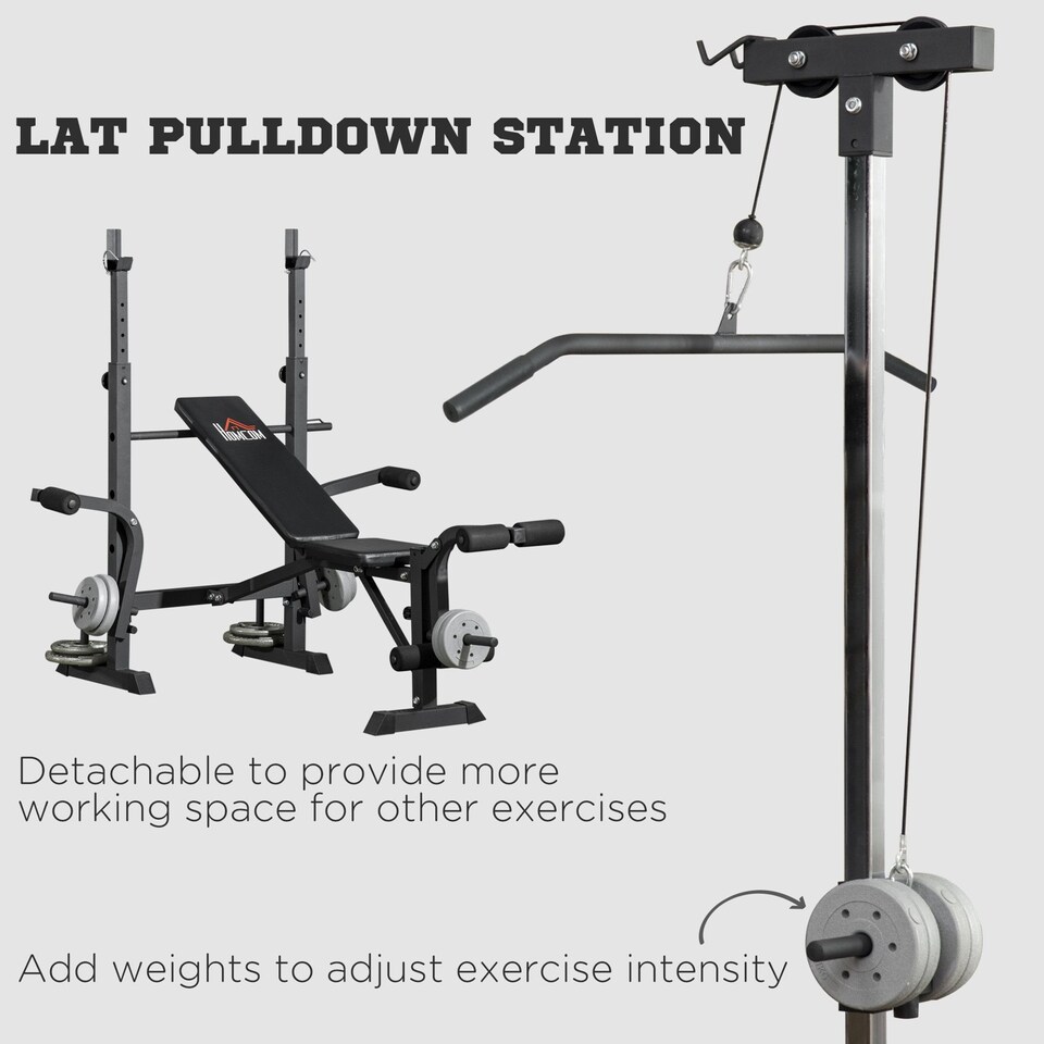 image 1 of HOMCOM Adjustable Weight Bench Multifunction Full Body Workout Bench