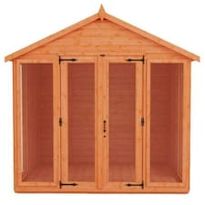 8ft x 8ft (2.35m x 2.35m) Wooden Full Pane Tongue and Groove APEX Summerhouse (12mm T&G Floor + Roof) (8x8) (8 x 8)