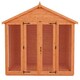 image 1 of 8ft x 8ft (2.35m x 2.35m) Wooden Full Pane Tongue and Groove APEX Summerhouse (12mm T&G Floor + Roof) (8x8) (8 x 8)