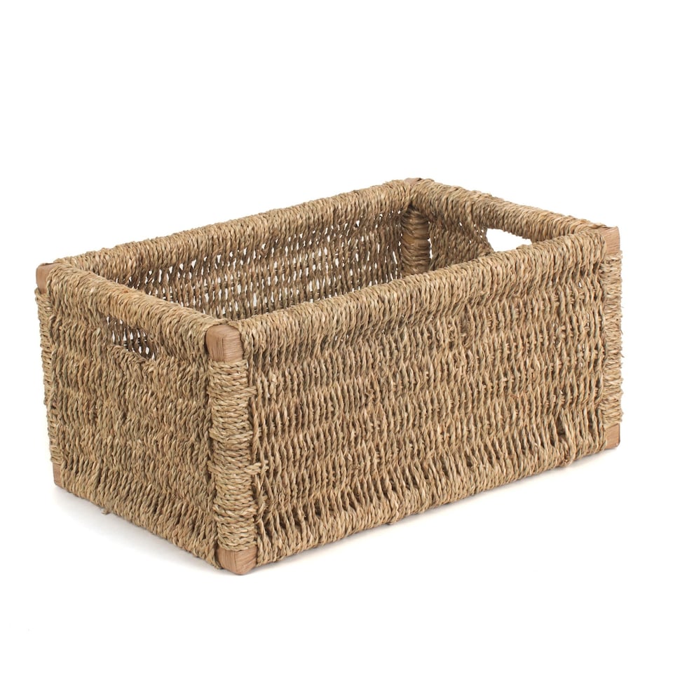 image 1 of Set of 3 Seagrass Storage Basket | Green | Green | Not provided
