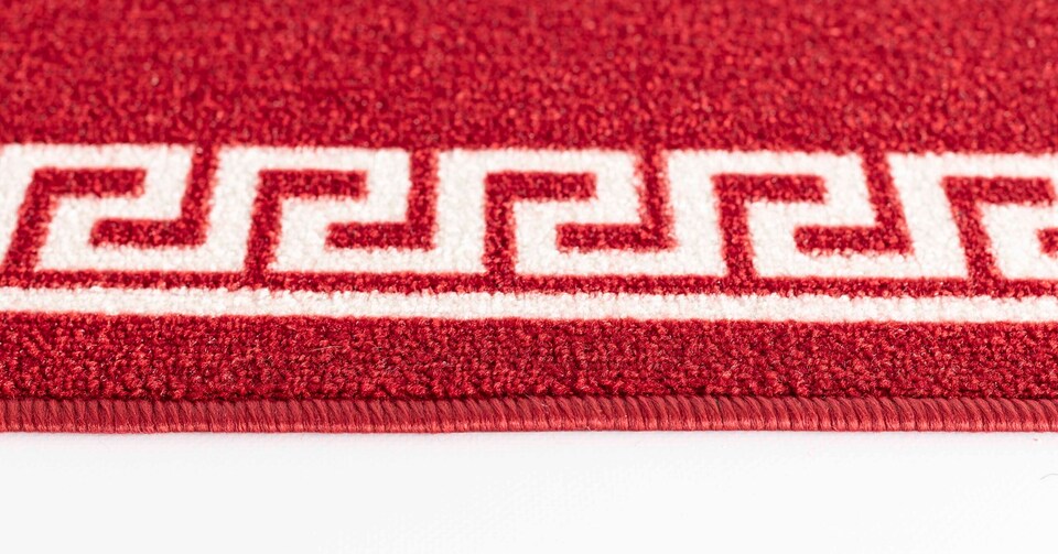 image 1 of Machine Washable Greek Key Design Anti Slip Doormats -
