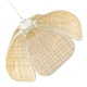 image 4 of Vintage Art Denergy savingRattan Pendant Shade with Cream Cotton Fabric Trims | Brown