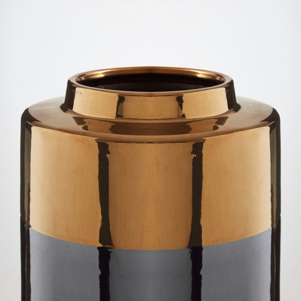 image 1 of Interiors by Premier Dual Tone Small Metallic Finish Vase Multi