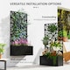 image 4 of Outsunny Metal Raised Garden Bed with Trellis, Elevated Planter Box Black