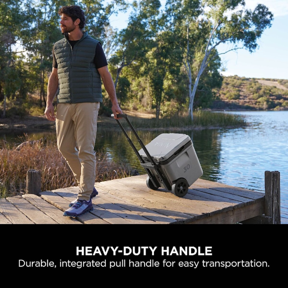 image 1 of Ninja FrostVault 30QT/28L Wheeled Cooler with Dry Zone, Slate Grey FB230UKGY