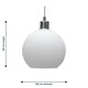 image 5 of Betchley - White Ribbed Glass Globe Easy Fit Pendant Shade | White | Medium | 1