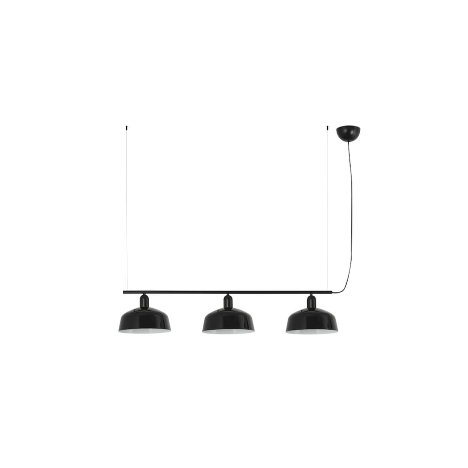 Tatawin Medium Bar Pendant Ceiling Light Black, Gloss Black 3x E27