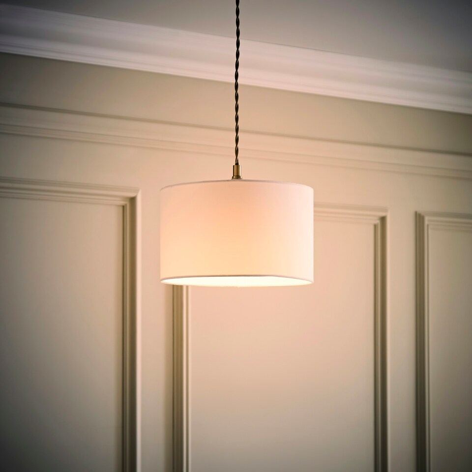 image 1 of ValueLights Reni Small White Pendant Shade White