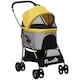 image 1 of PawHut 3 In 1 Pet Stroller, Detachable Dog Cat Travel Carriage - Yellow