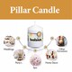 image 4 of Bolsius Pillar Candle Decorative Home Decor Round Candle Unscented White