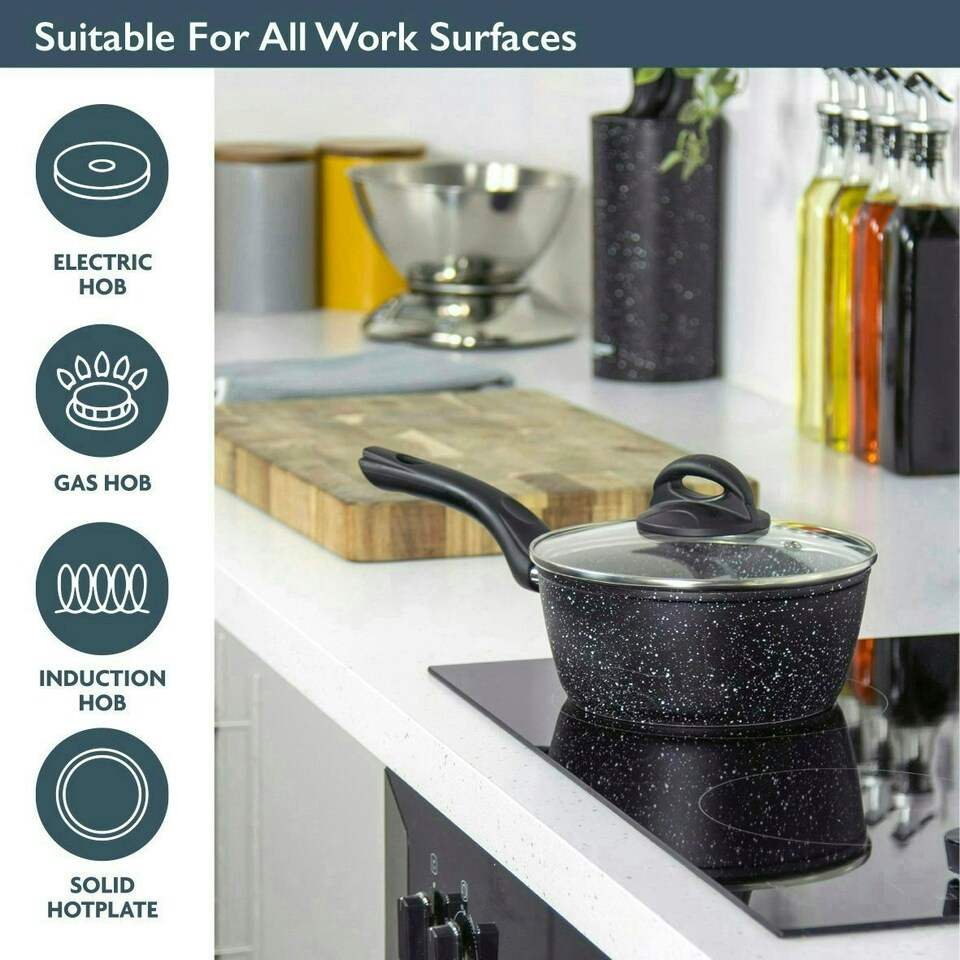 image 1 of Blackmoor 65820 Classic 20cm Saucepan with Tempered Glass Lid