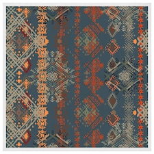 Ethnic boho distressed pattern (Picutre Frame) White | XS
