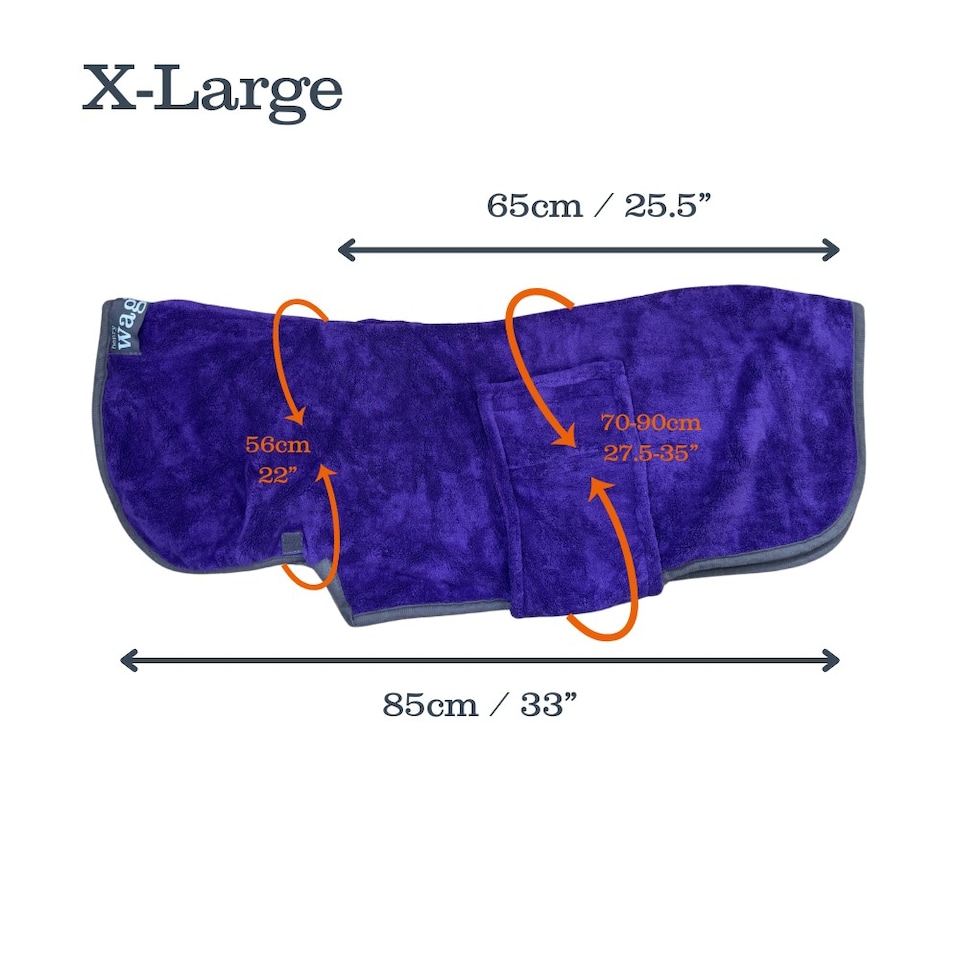 image 1 of Henry Wag Small Purple Dog Drying Coat
