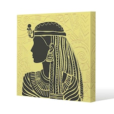 Egyptian Women on Yellow (Canvas Print) 114 x 114 x 4cm