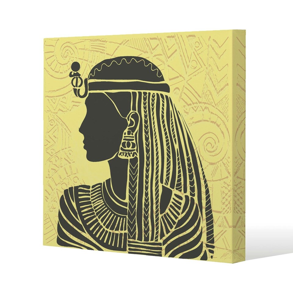 image 1 of Egyptian Women on Yellow (Canvas Print) 114 x 114 x 4cm