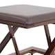 image 7 of Folding Leather Cushion Padded Footstool Foot Rest