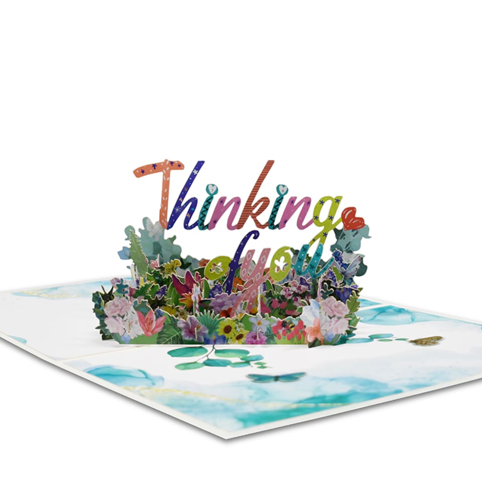 image 1 of Thinking of You 3D Pop Up Greeting Card