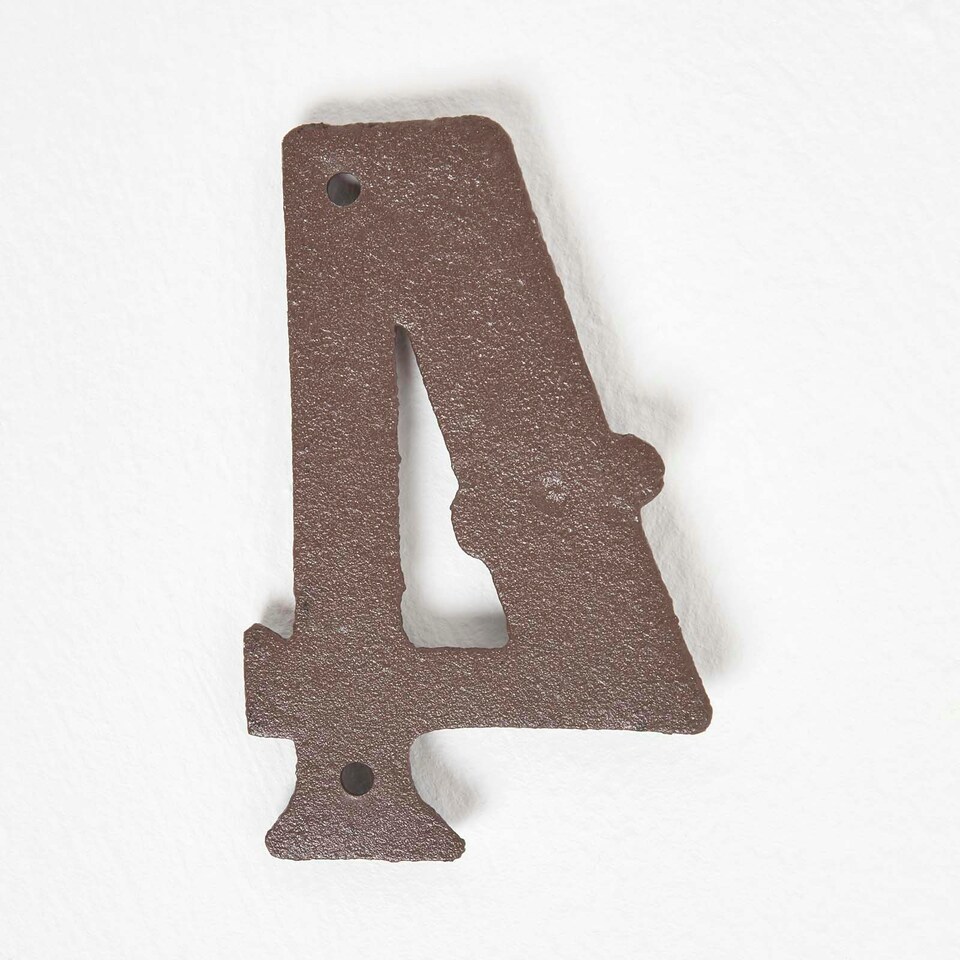 image 1 of Homescapes Cast Iron House number, 4