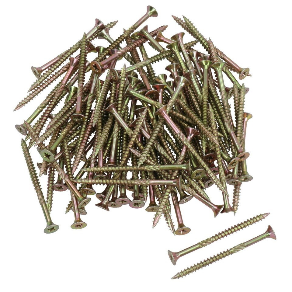image 1 of Countersunk Wood Screws 5.0 x 70mm Serrated Edge Prevent Splitting PZ2 100pc
