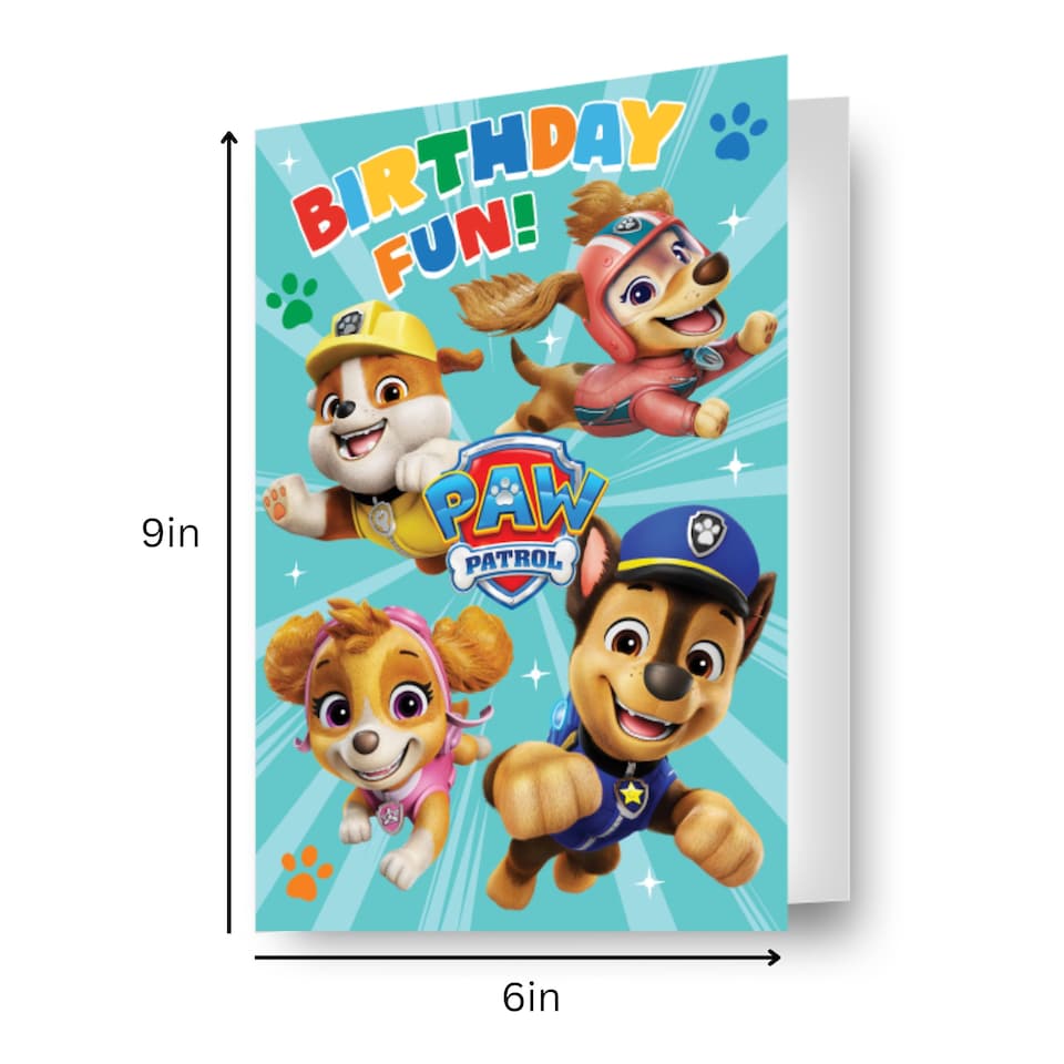 image 1 of Paw Patrol Jigsaw Puzzle Birthday Card