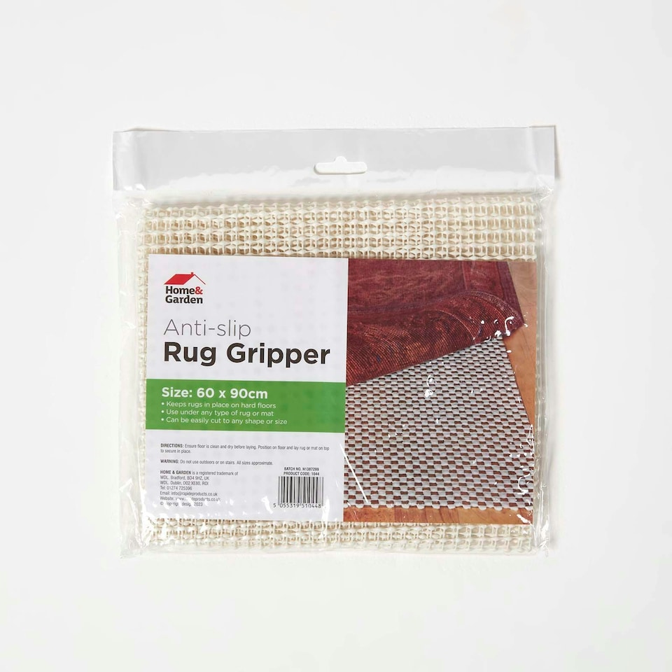 image 1 of Homescapes Cream Indoor Anti Slip Rug Grips Rug Gripper - 60 x 90 cm