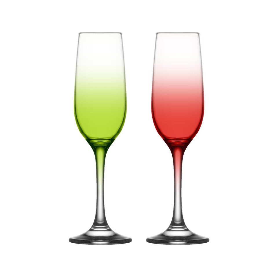 image 1 of LAV Fame Glass Champagne Flutes - 215ml - Full Colour - Pack of 6