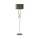 image 8 of ValueLights Katniss Large Silver Chrome Metal Floor Lamp with a Grey Fabric Oval Lampshade - Bulb Included Silver