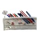 image 1 of Stationery Filled White Zip 13x5" Pencil Case
