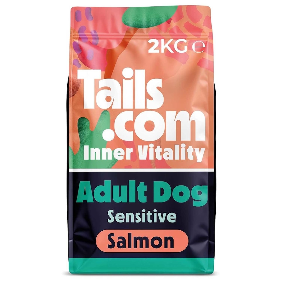 image 1 of Tails.com Inner Vitality Dry Dog Food Adult Sensitive Salmon 4 x 2kg
