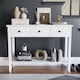 image 5 of Vida Designs Windsor 3 Drawer Console Table With Shelf, White