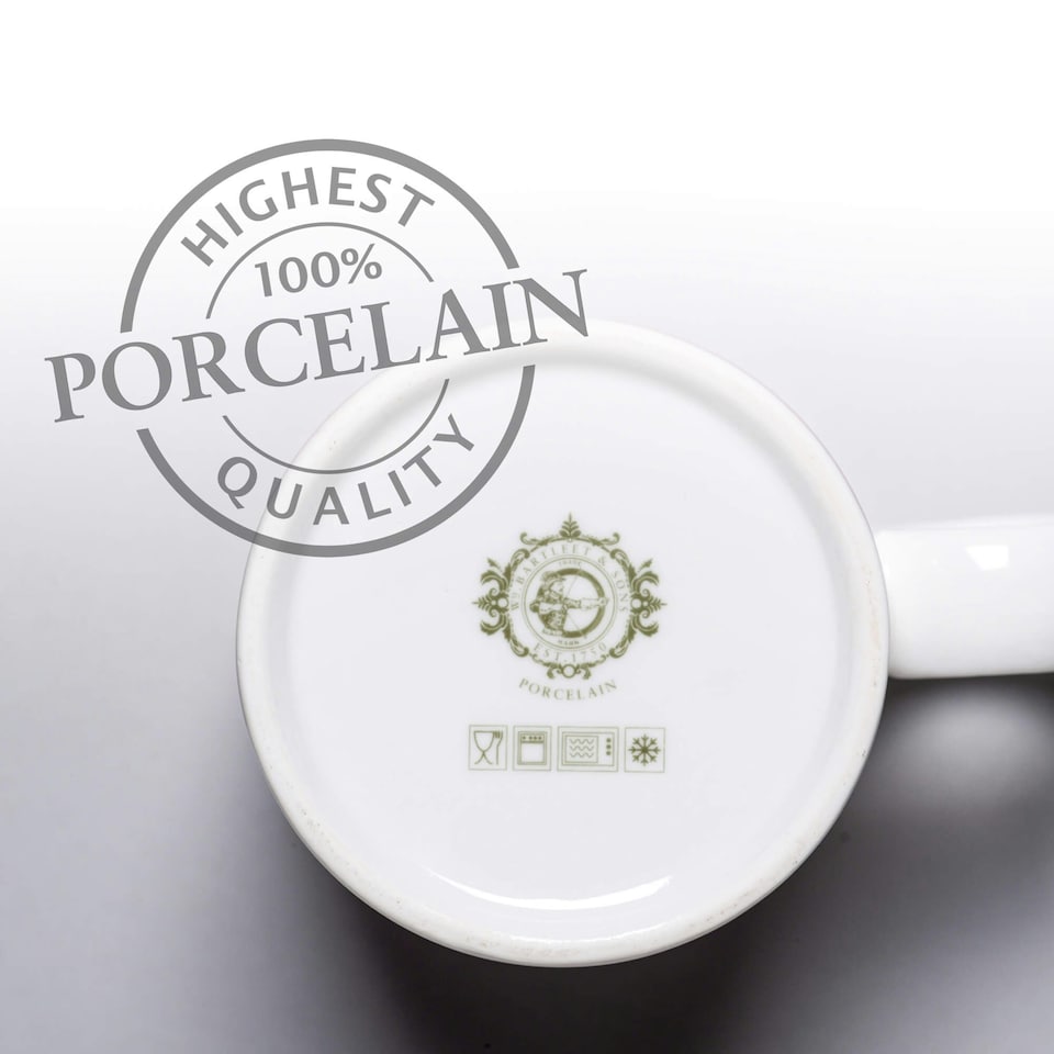 image 1 of Wm Bartleet & Sons Porcelain Spotty Large Mug, 1 Pint, Set of 2 | Blue | 2