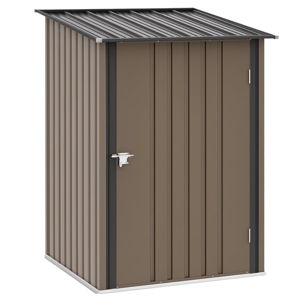 image 1 of Outsunny 3.3ft x 3.4ft Outdoor Storage Shed Steel Garden Shed w/ Door