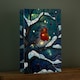 image 5 of 21cm Battery Operated Light up Stained Glass Christmas Decoration with Robin Scene & Warm White LEDs
