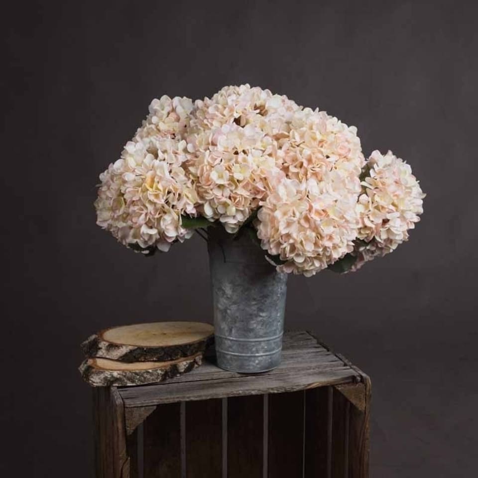 image 1 of Autumn Hydrangea Artificial Flower - Fabric/Plastic - L18 x W18 x H42 cm - White