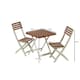 image 6 of Greenhurst Burley Two-Tone Hardwood Bistro Set – Foldable Table & 2 Chairs for Garden or Patio