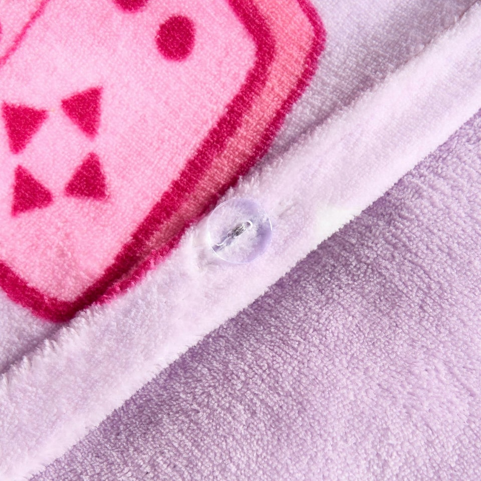 image 1 of OHS Kids Gaming Print Fleece Duvet Cover and Pillowcase Set, Single - Lilac