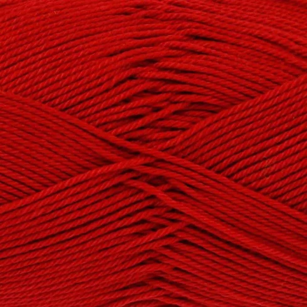 King Cole Red Giza Cotton 4 Ply Yarn (Value Pack 12 x 50g Balls) For Crochet, Knitting - 158m per ball