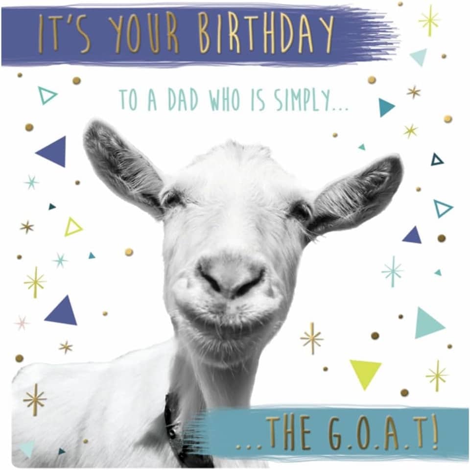 image 1 of Dad Is Simply The G.O.A.T - Dad Birthday Card
