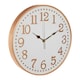image 2 of Interiors by Premier Retro White Wood With Gold Numbers Wall Clock, Intricate Design Clock For KIitchen, Wall Clock For Outdoor