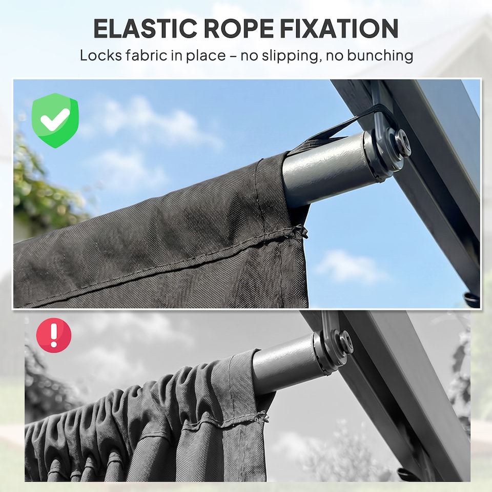 image 1 of Outsunny Pergola Cover Replacement Canopy Top Only 84C-372V00CG