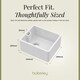 image 5 of Single Bowl Fireclay Compact Belfast Kitchen Sink & Basket Strainer Waste - 460mm