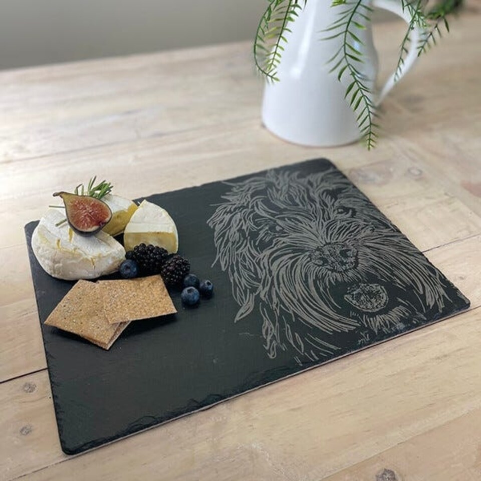 image 1 of The Just Slate Company Cockapoo Slate Cheese Board