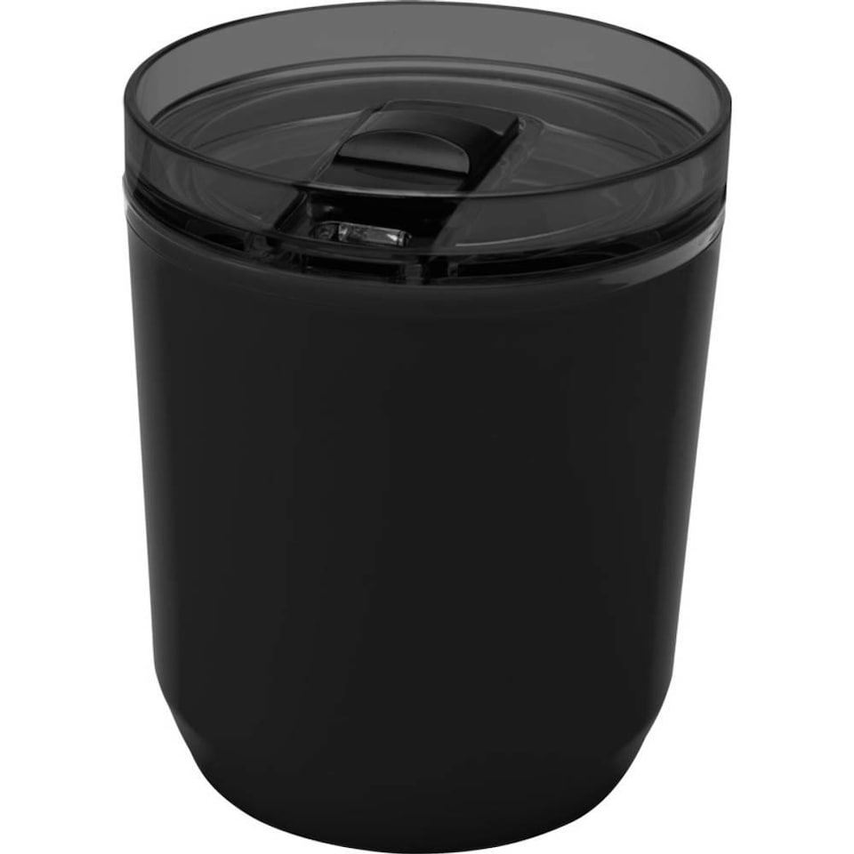 image 1 of Hudson Recycled Plastic Double-Walled 180ml Tumbler - Solid Black - One Size