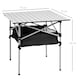image 5 of Outsunny 70cm Aluminum Roll Top Table w Mesh Bag Camping Outdoor Dining Foldable w Steel Frame Picnic Lightweight Hiking Furniture Desk, Silver
