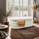 image 7 of Bench Altu - with velvet or boucle cover, padded, hallway storage White | Boucle Cream
