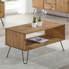 Core Products Augusta Industrial Pine Open Coffee Table H46.6cm x W91cm x D45cm Brown