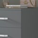 image 5 of FWStyle Tunis 5 Drawer Tallboy Slim Chest Of Drawers - Matt Grey