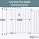 image 3 of Safetots Curved Top Safety Gate, 207cm - 216cm, Matt Grey, Pressure Fit Stair Gate, Baby Gate for Doors Hallways and Spaces, Safety Barrier, Easy Installation