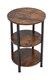 image 1 of Living and Home Vintage Wooden Side Table 3 Tiers - 40 x 40 x 60cm H | Brown
