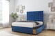 image 4 of Sloomy Kansas Navy Plush Divan Bed Base 4 Drawers With 54 Inch Floor Standing Headboard | Blue | Navy | Small Double | 1